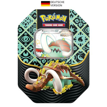 Pokémon Trading Card Game: Tin Box Crimson & Purple – Paldea's Fates – Giant Fang-ex (1 Holographic Promo Card & 4 Booster Packs) on Sale